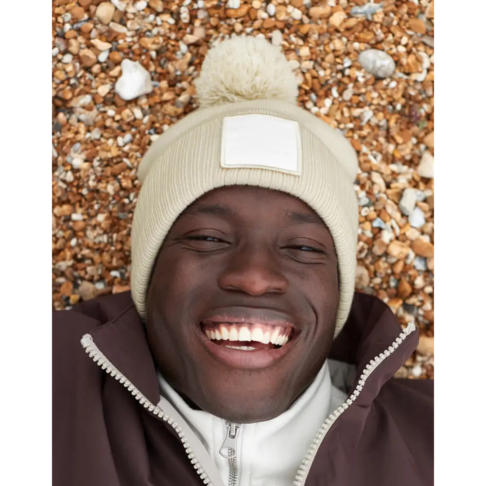 Beechfield Appliqué Patch Pom Beanie