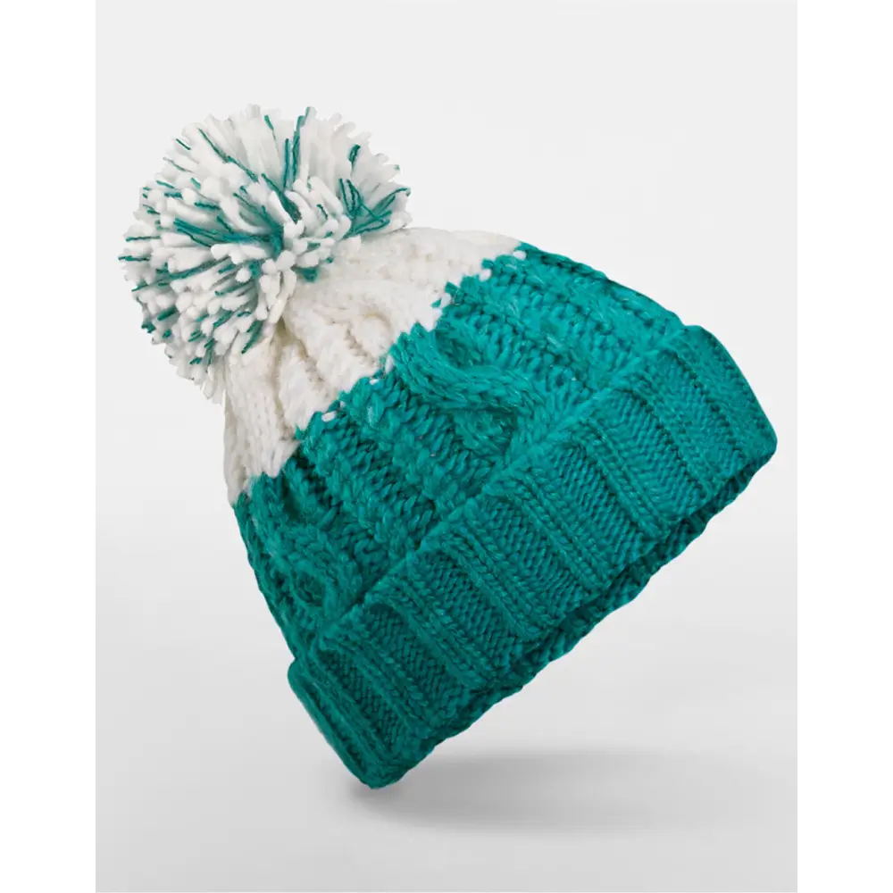 Beechfield Apres Beanie - Emerald/Soft White