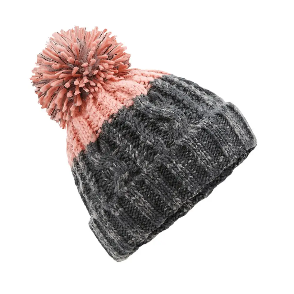 Beechfield Apres Beanie - Graphite Grey/Blush