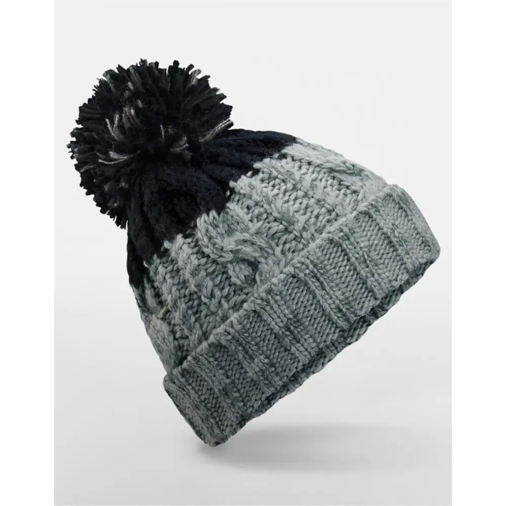 Beechfield Apres Beanie - Light Grey/Black