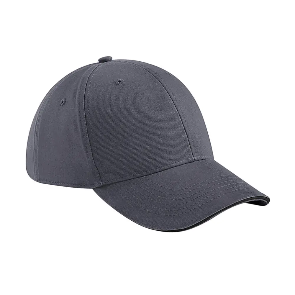 Beechfield Athleisure 6 Panel Cap - Graphite Grey/Black
