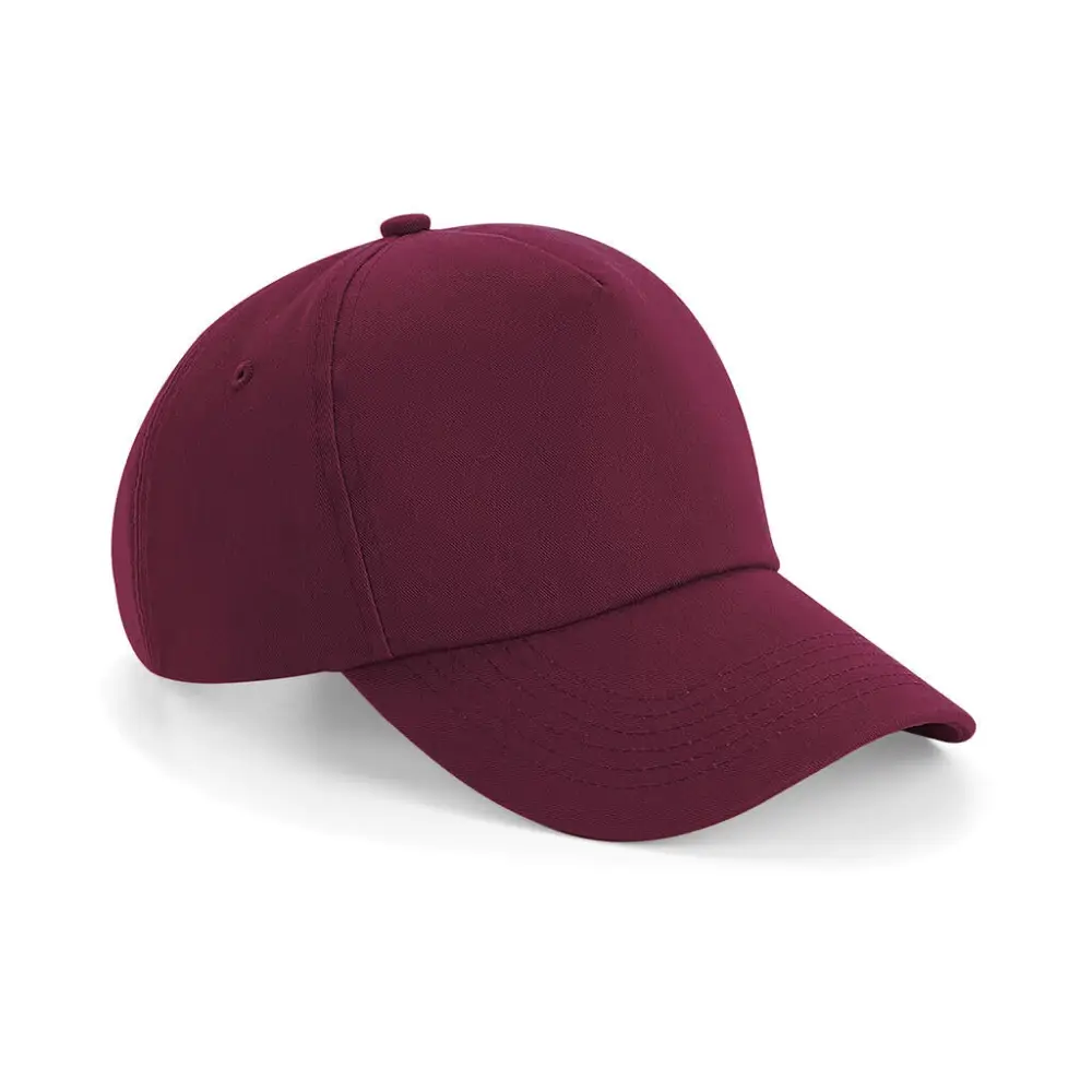 Beechfield Authentic 5 Panel Cap - Burgundy