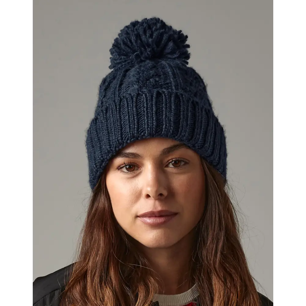 Beechfield Cable Knit Melange Beanie