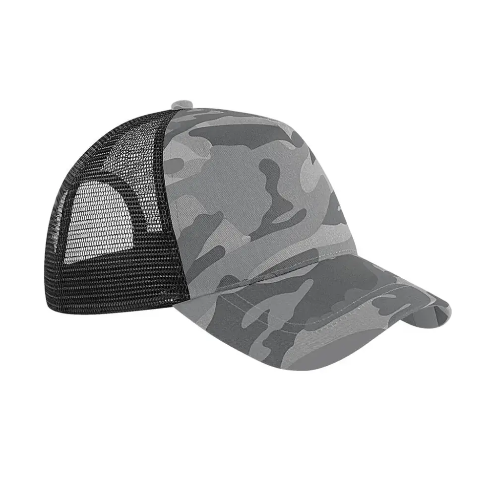 Beechfield Camo Snapback Trucker - Arctic Camo