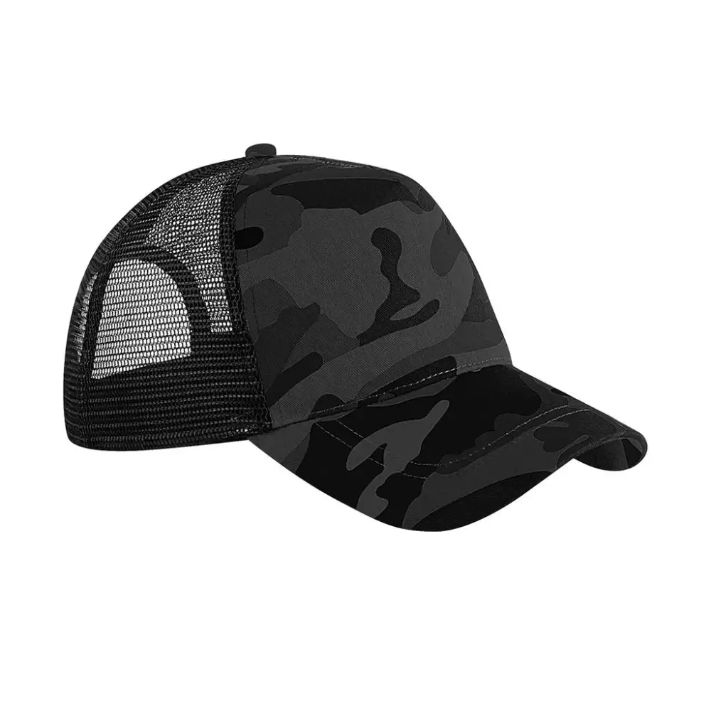 Beechfield Camo Snapback Trucker - Midnight Camo