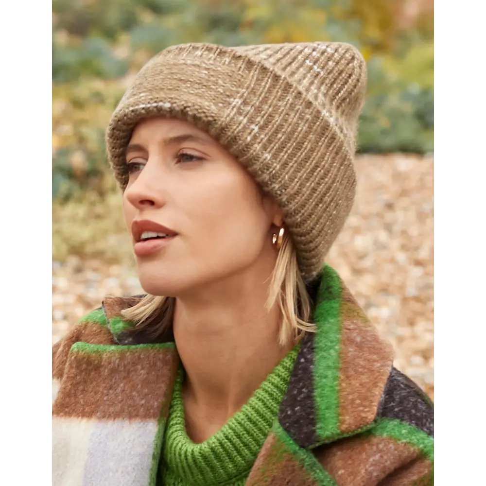 Beechfield Chunky Knitted Patch Beanie