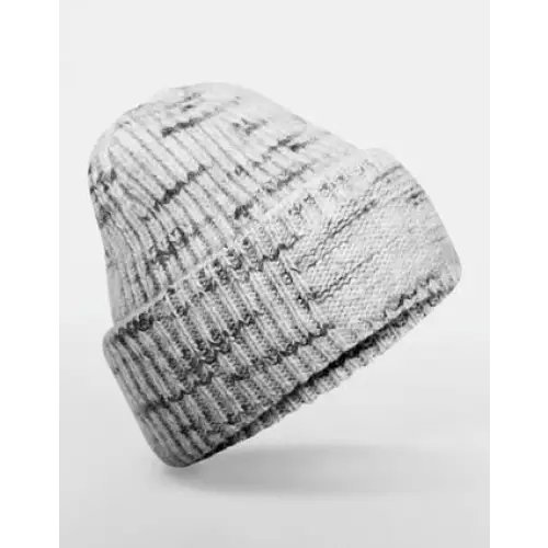 Beechfield Chunky Knitted Patch Beanie - Cloudy Haze