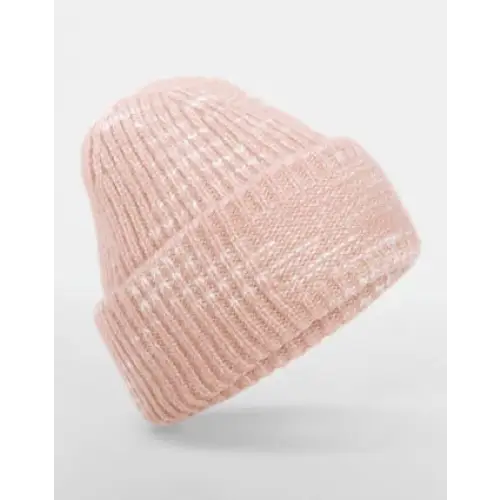 Beechfield Chunky Knitted Patch Beanie - Strawberry Haze