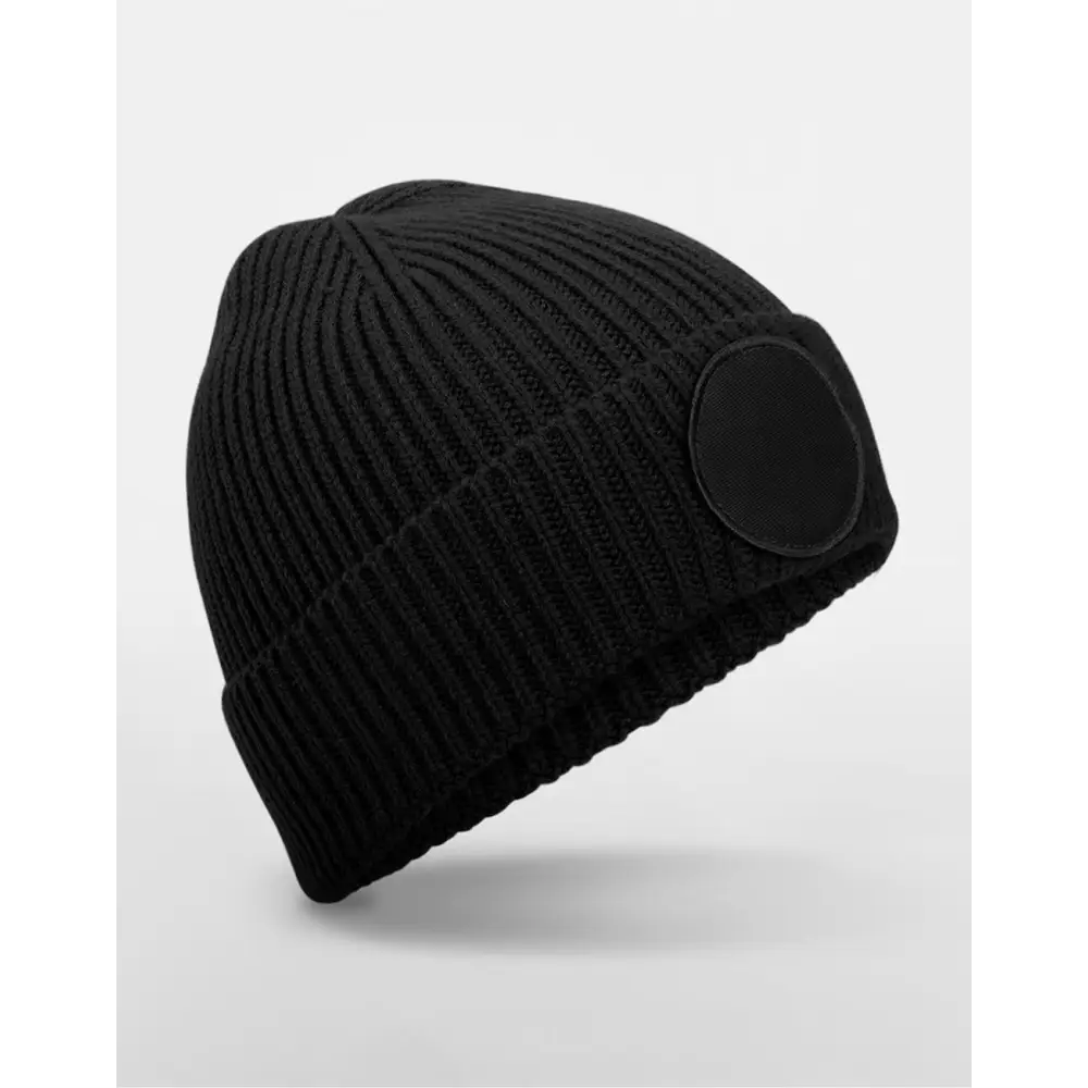 Beechfield Circular Fashion Patch Beanie - Black