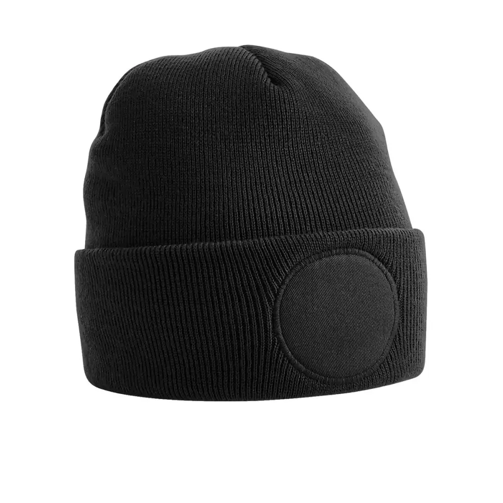 Beechfield Circular Patch Beanie - Black
