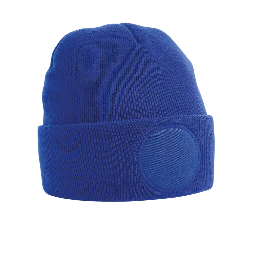 Beechfield Circular Patch Beanie - Bright Royal