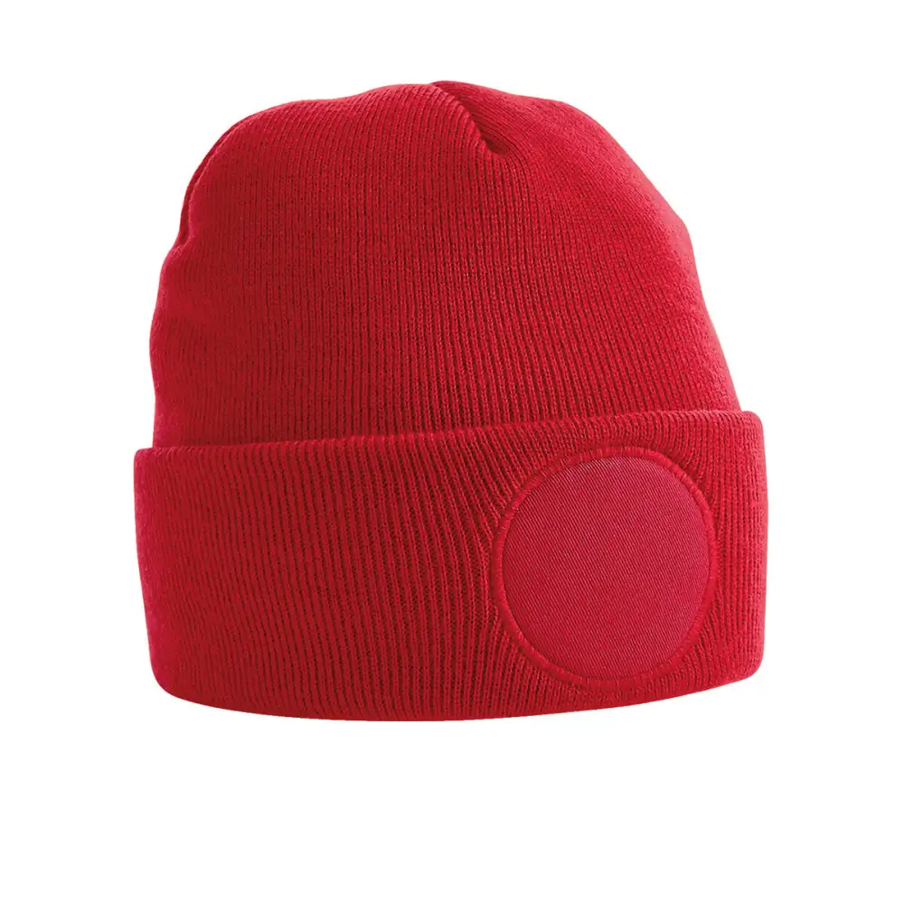 Beechfield Circular Patch Beanie - Classic Red