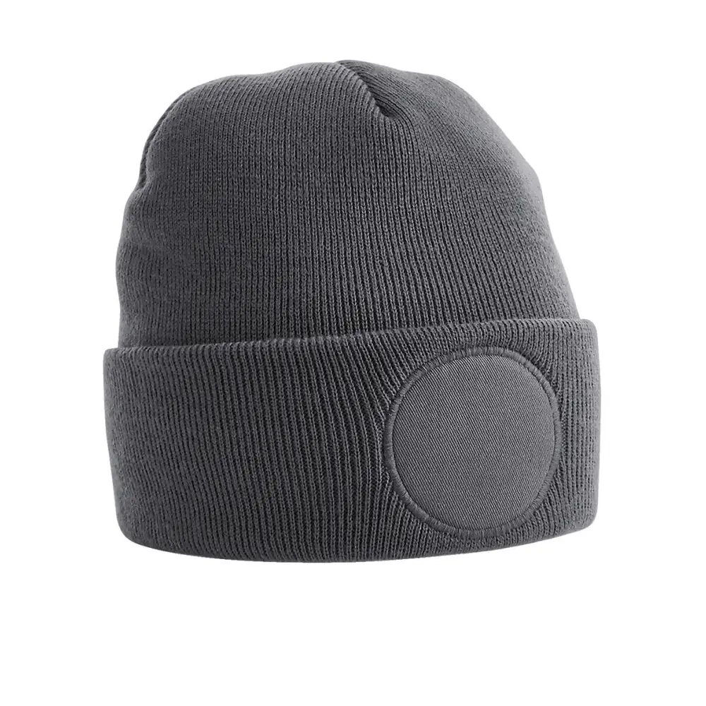 Beechfield Circular Patch Beanie - Graphite Grey
