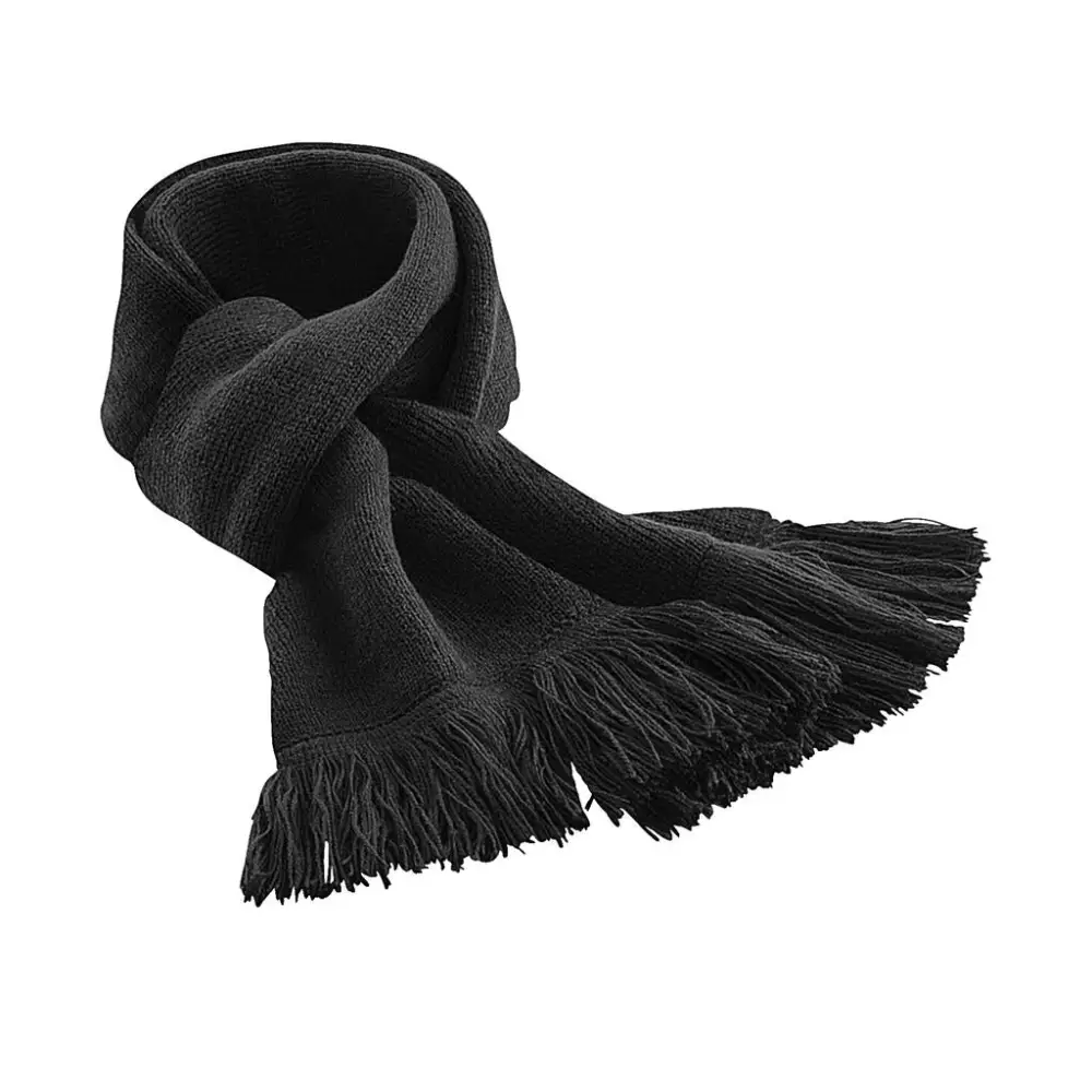 Beechfield Classic Knitted Scarf - Black