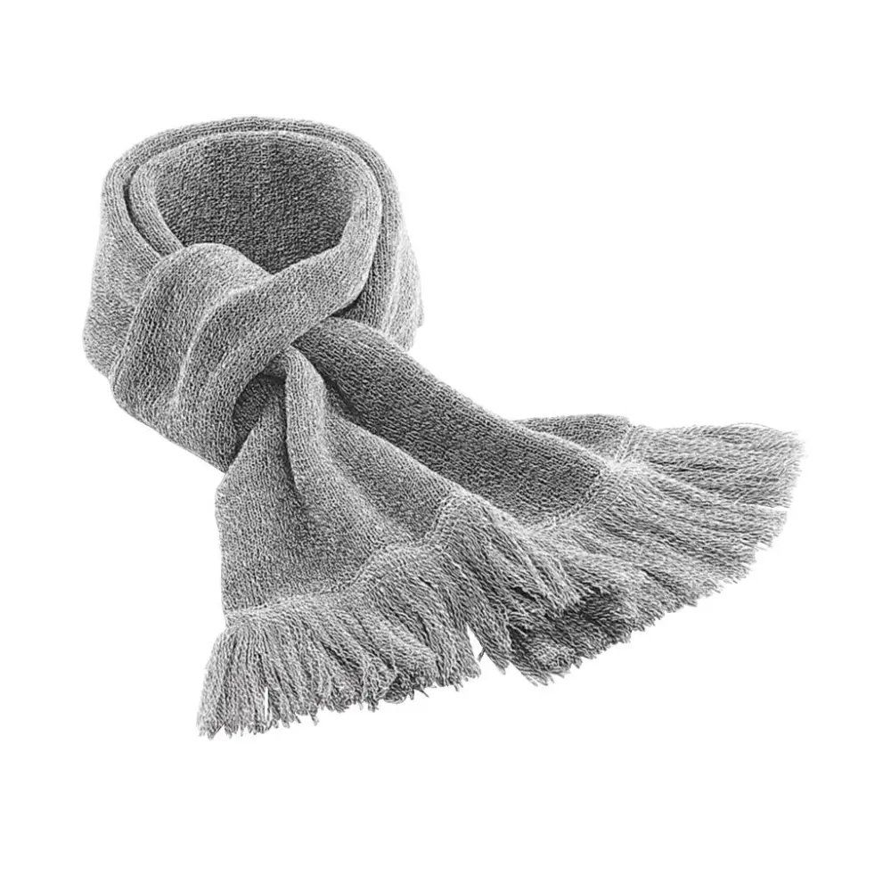 Beechfield Classic Knitted Scarf - Heather Grey