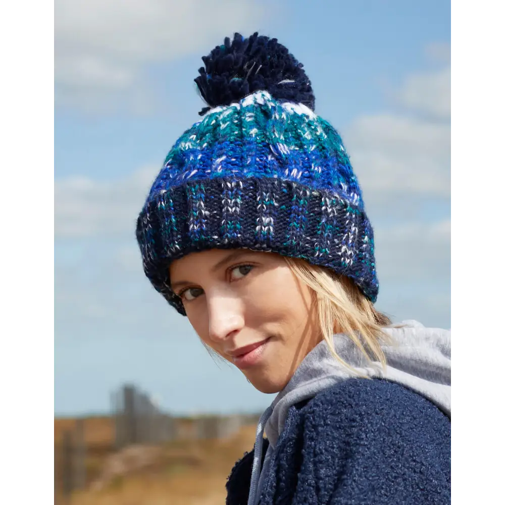 Beechfield Corkscrew Pom Pom Beanie
