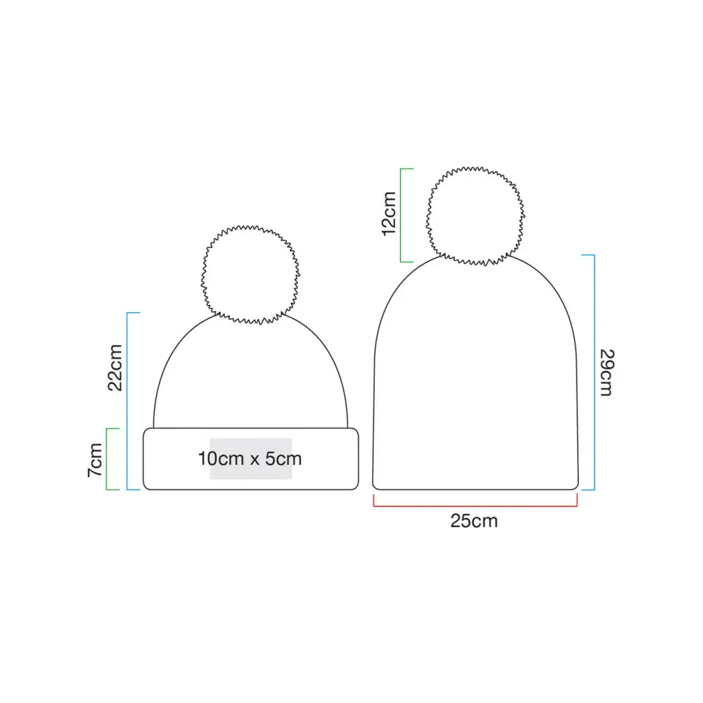 Beechfield Corkscrew Pom Pom Beanie