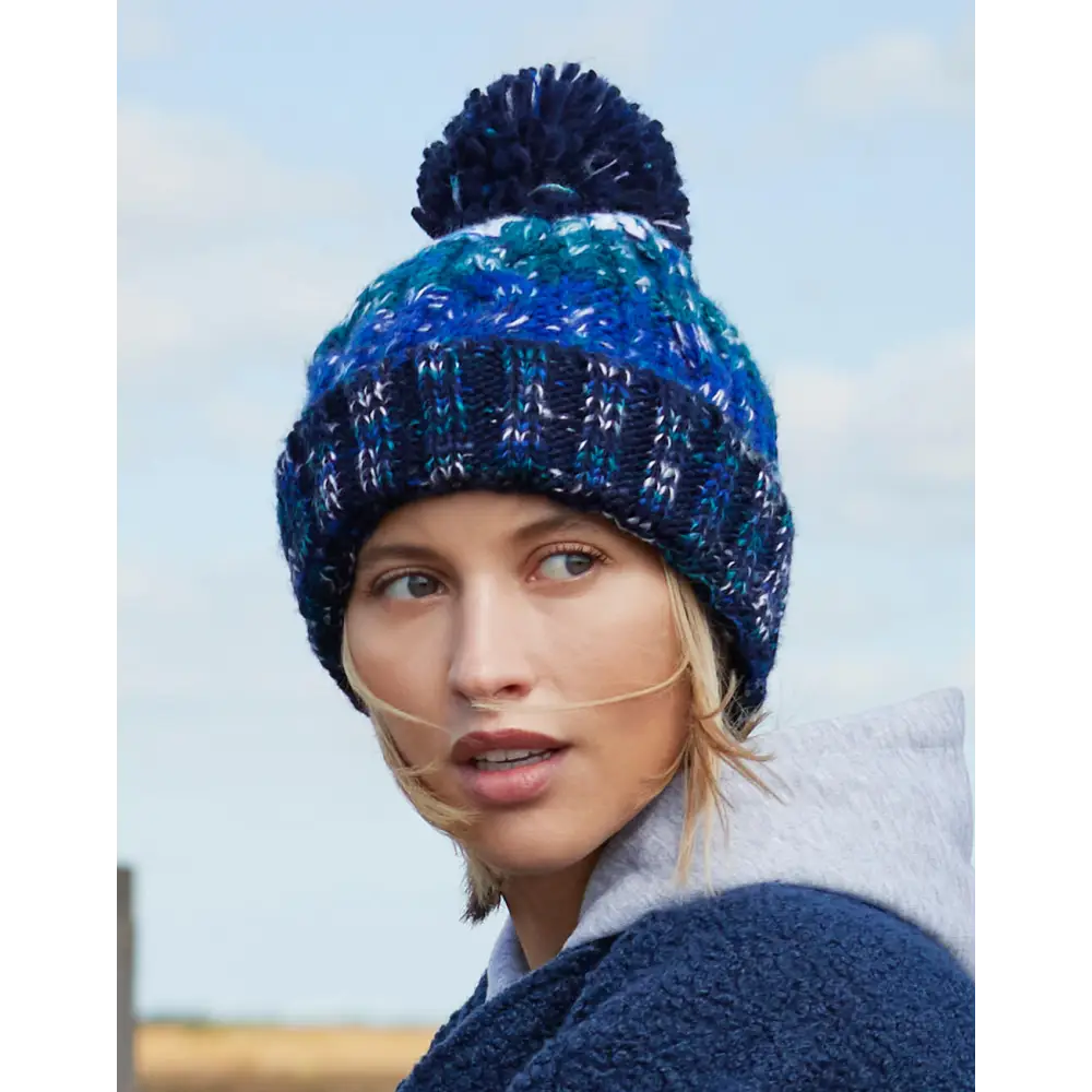 Beechfield Corkscrew Pom Pom Beanie