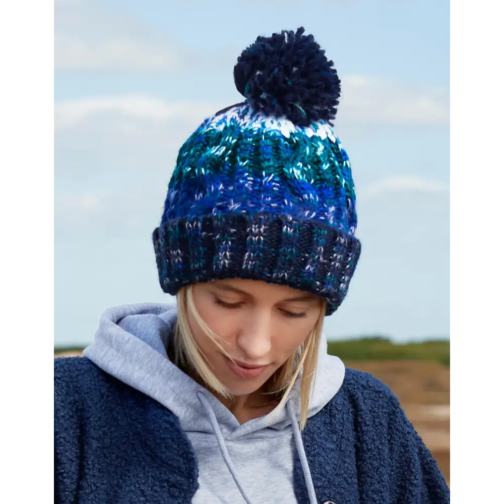 Beechfield Corkscrew Pom Pom Beanie