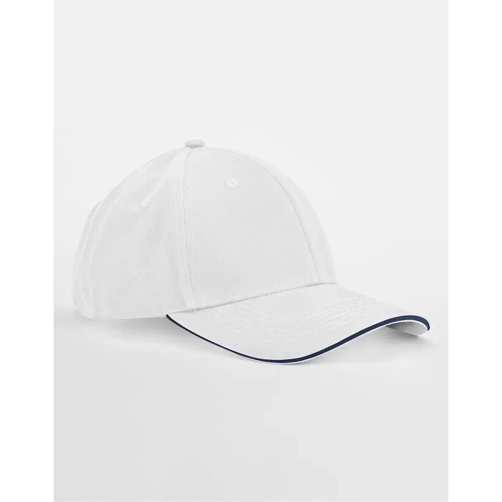 Beechfield EarthAware® Clas. Org. Cotton 6 Panel Sandwich P. - White/French Navy