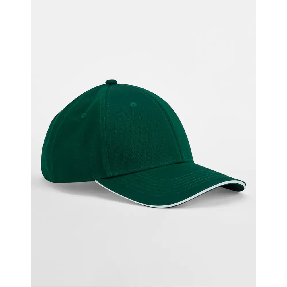 Beechfield EarthAware® Clas. Org. Cotton 6 Panel Sandwich P. - Bottle Green/White