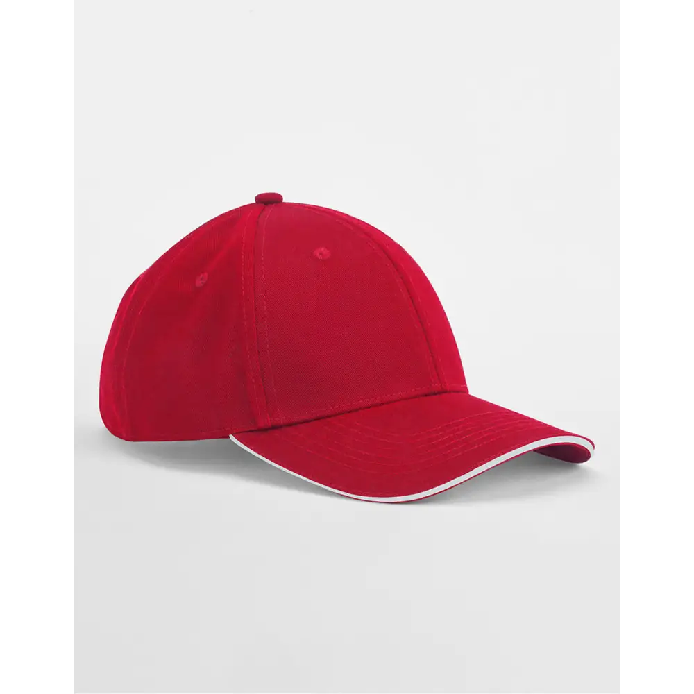 Beechfield EarthAware® Clas. Org. Cotton 6 Panel Sandwich P. - Classic Red/White