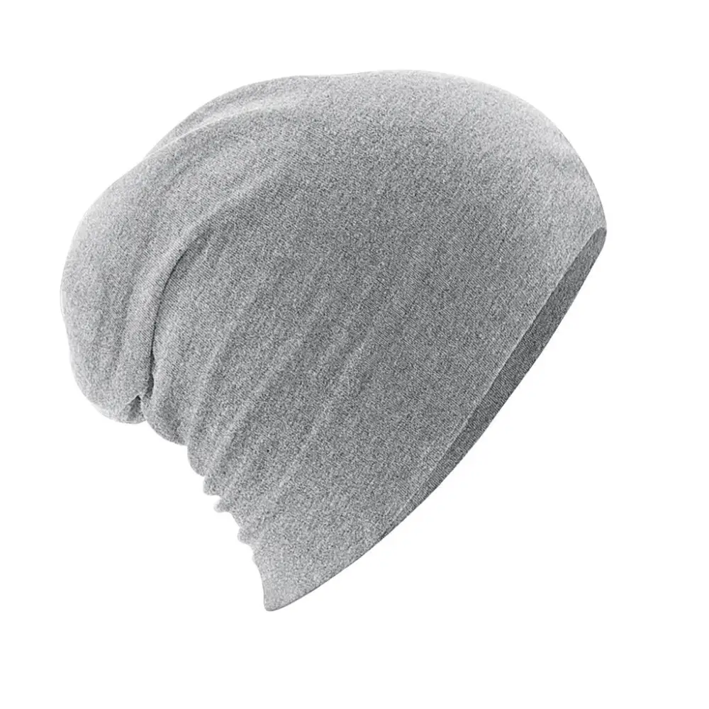 Beechfield Hemsedal Cotton Slouch Beanie - Heather Grey