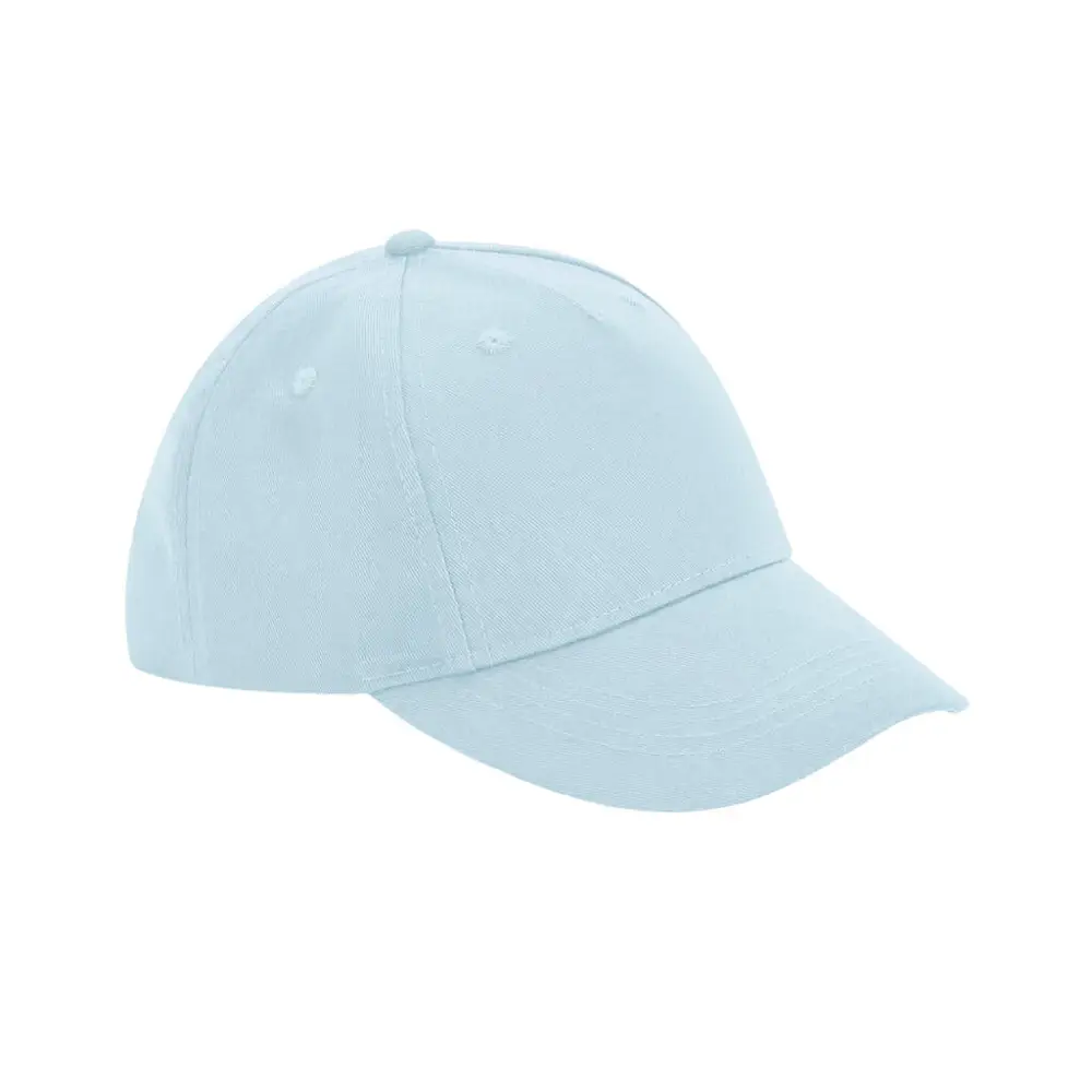 Beechfield Junior Organic Cotton 5 Panel Cap - Powder Blue