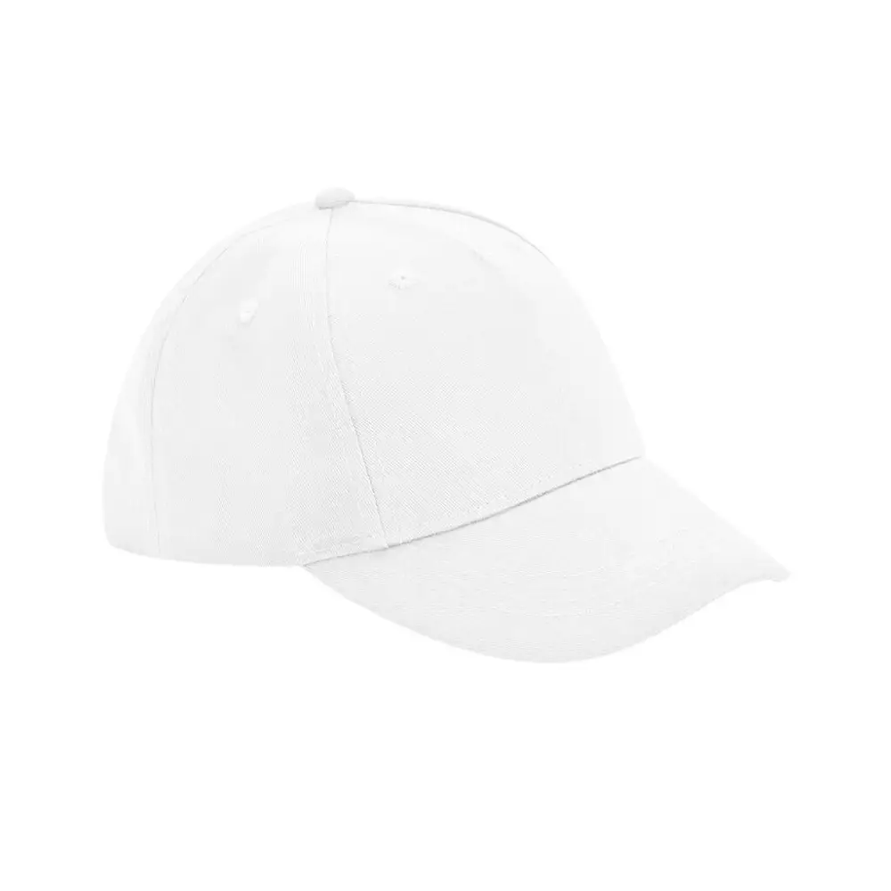 Beechfield Junior Organic Cotton 5 Panel Cap - White