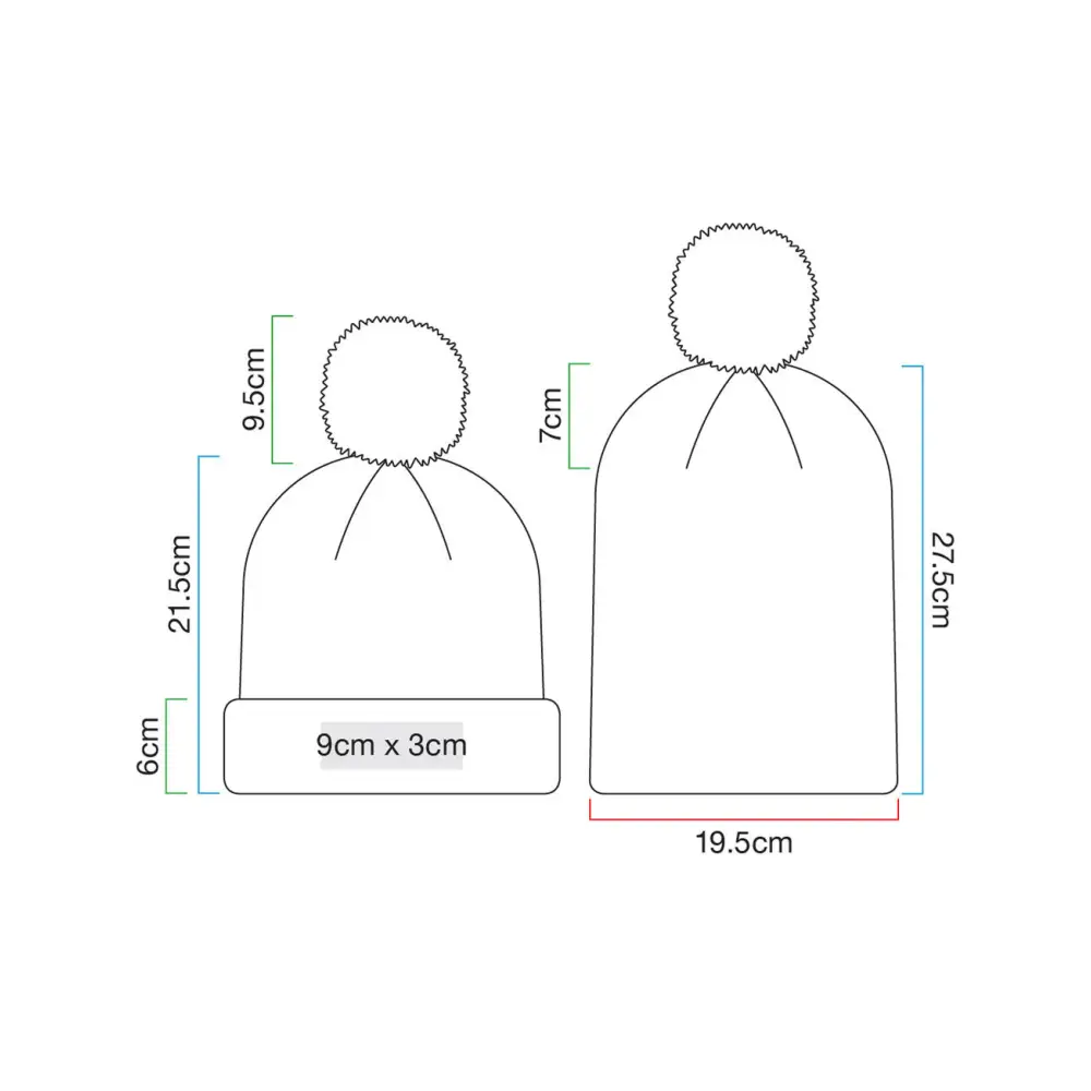 Beechfield Junior Reflective Bobble Beanie