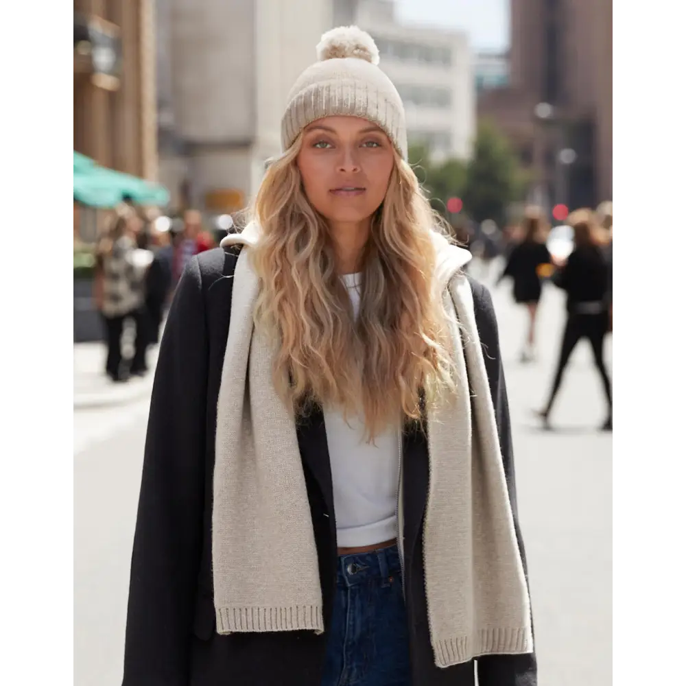 Beechfield Knitted Scarf and Beanie Gift Set