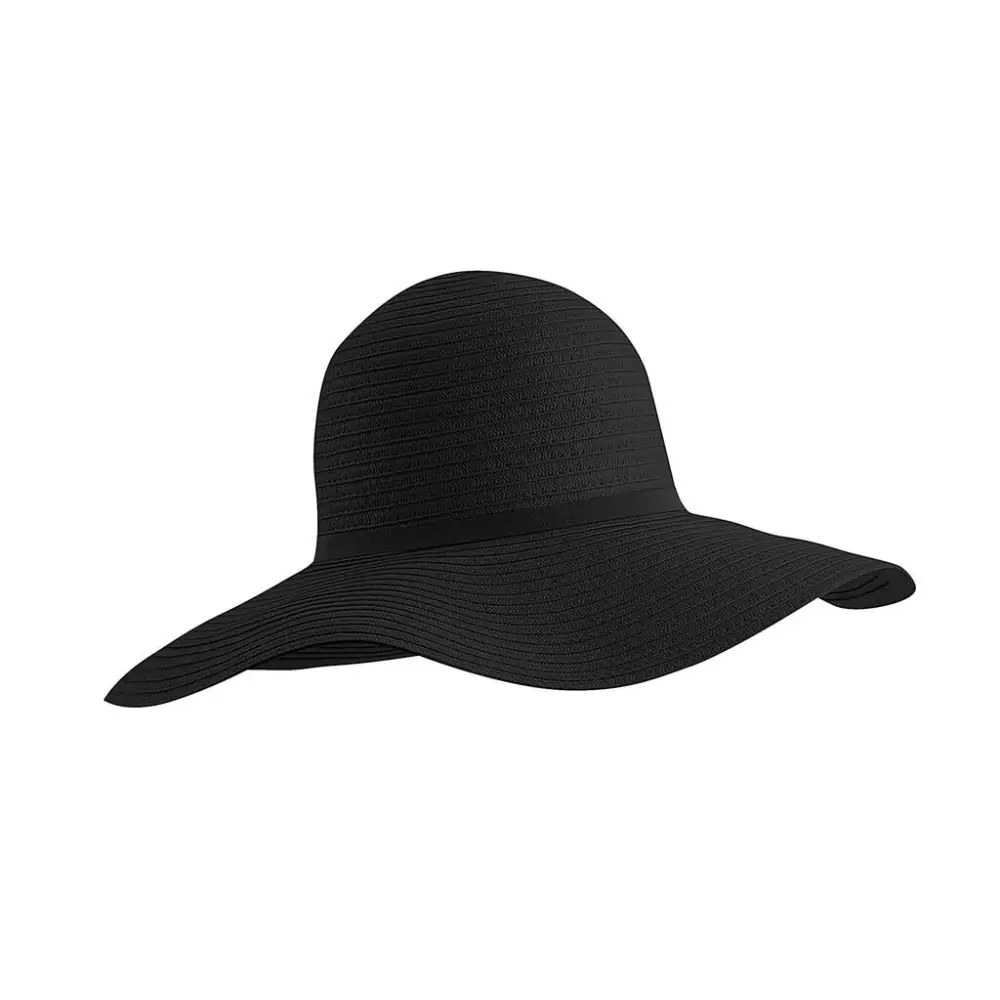 Beechfield Marbella Wide-Brimmed Sun Hat - Black