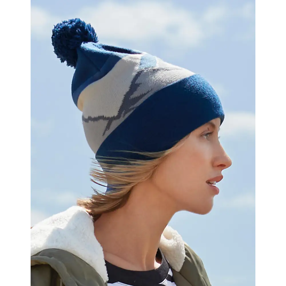 Beechfield Mountain Peaks Pom Pom Beanie