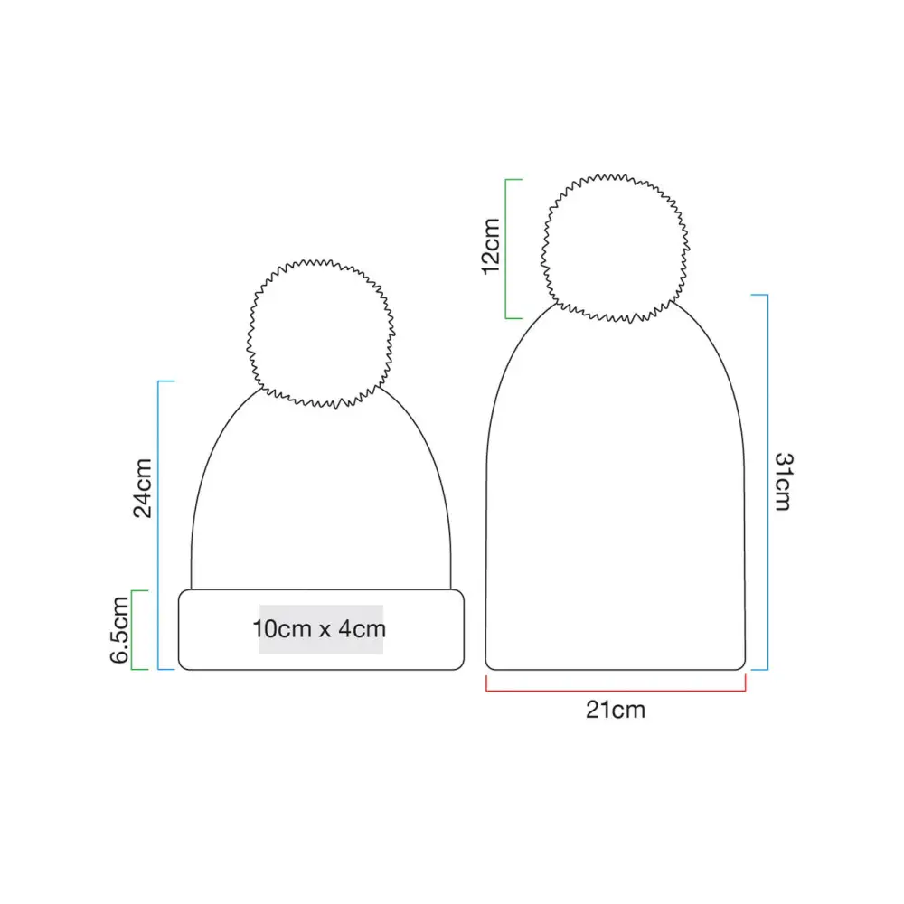 Beechfield Ombré Beanie - Black/Light Grey