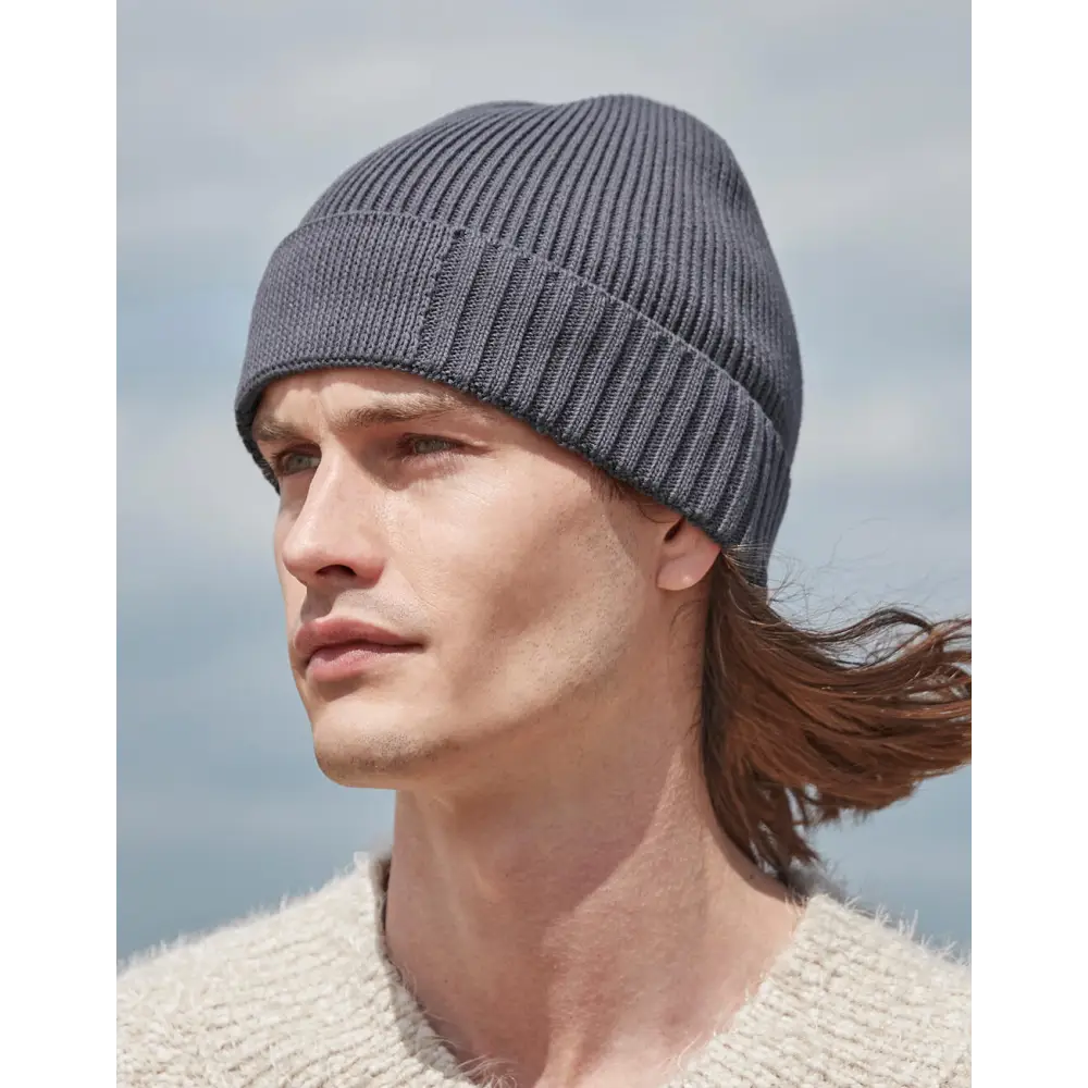 Beechfield Organic Cotton Engineered Patch Beanie