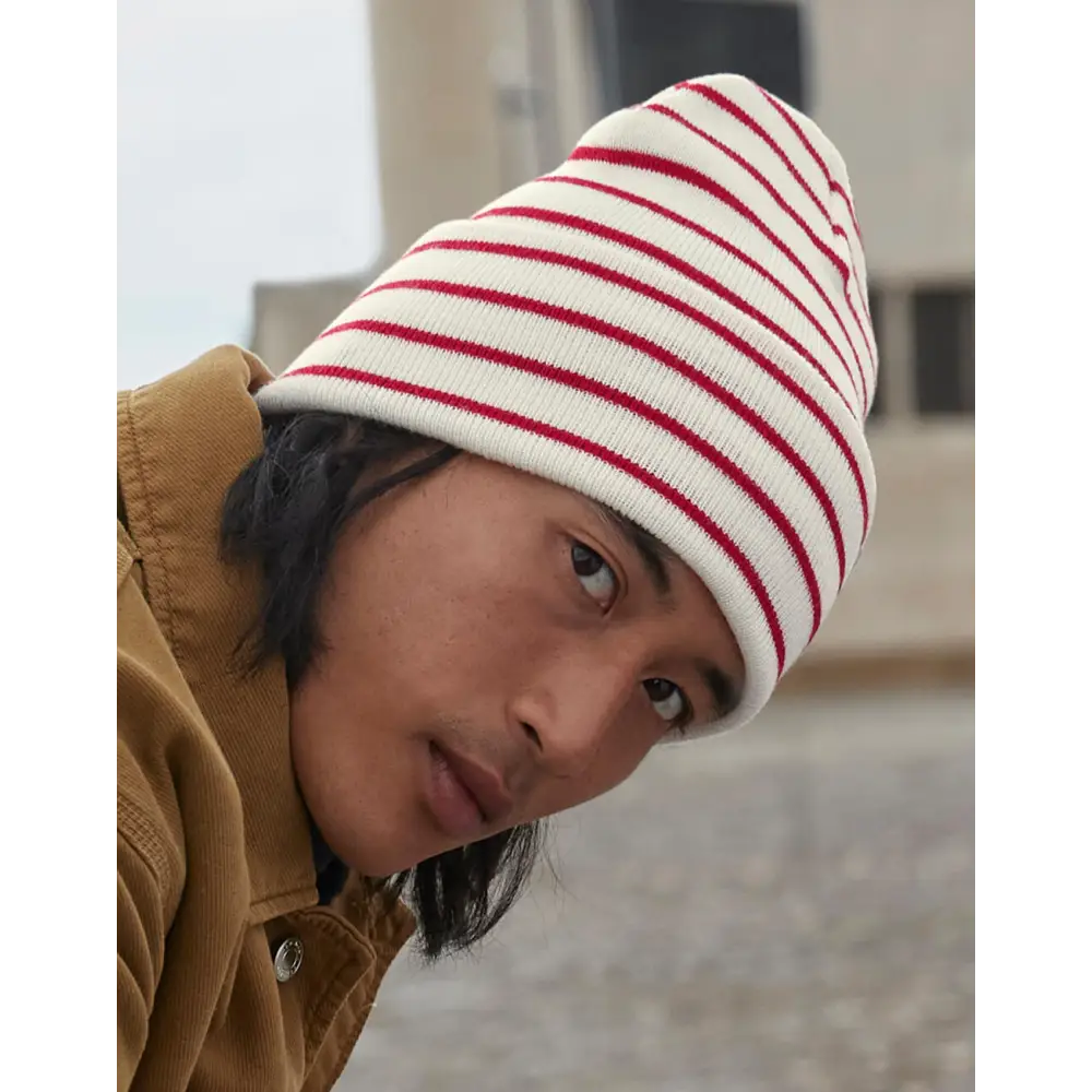 Beechfield Original Deep Cuffed Striped Beanie