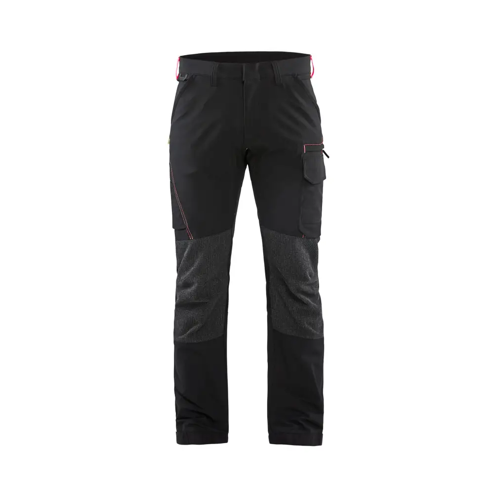Blåkläder 4-way-stretch service trousers 14221645 - Black/Red / C146