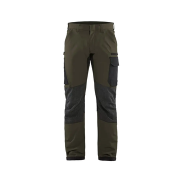 Blåkläder 4-way-stretch service trousers 14221645 - Dark olive green/Black / C146