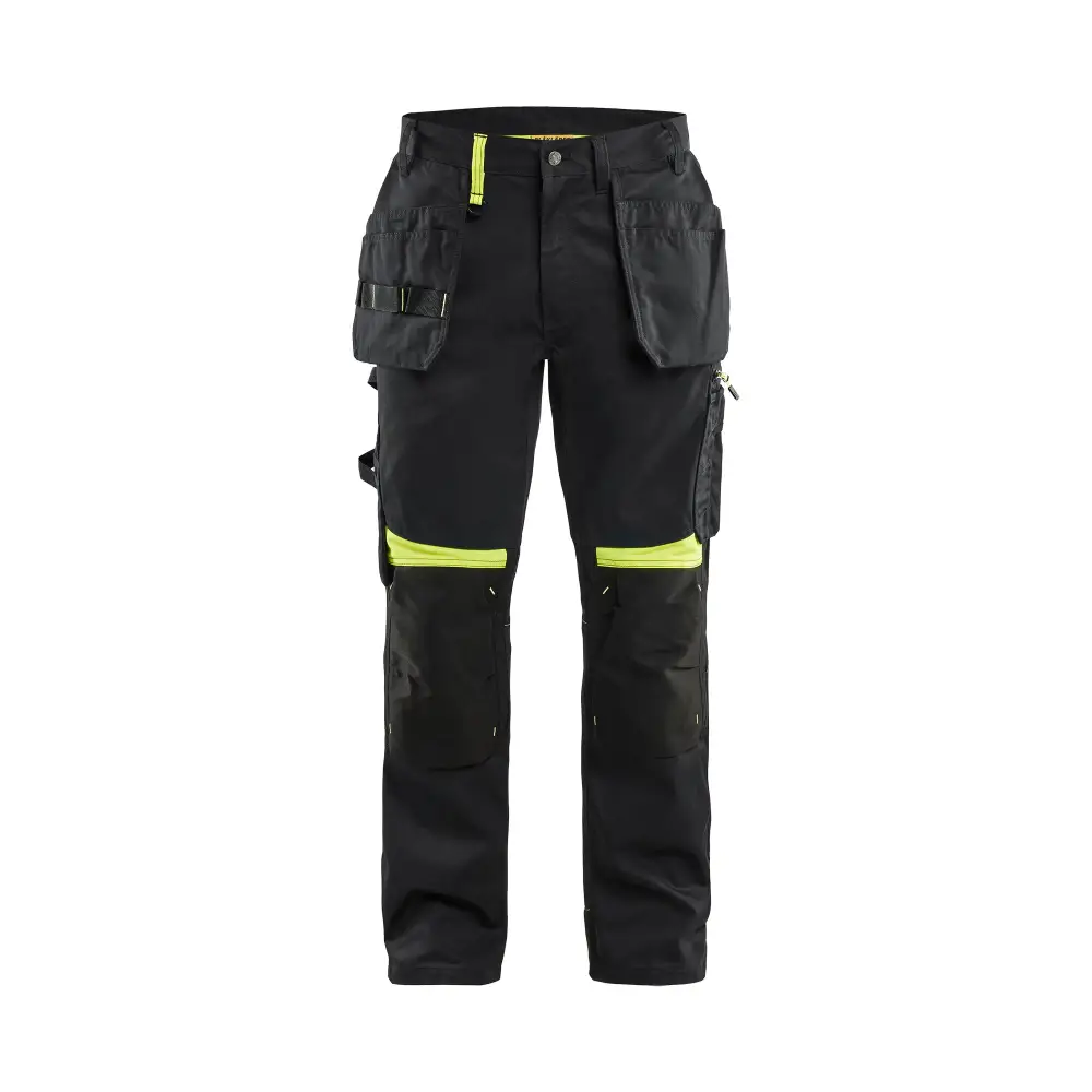 Blåkläder Craftsman trousers 15551860 - Black/Hi-vis yellow / C146