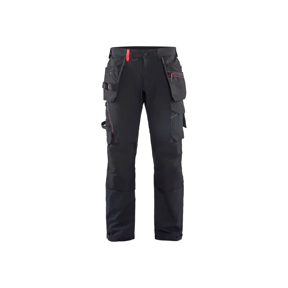Blåkläder Craftsman trousers 4-way stretch 15221645 - Black/Red / C146