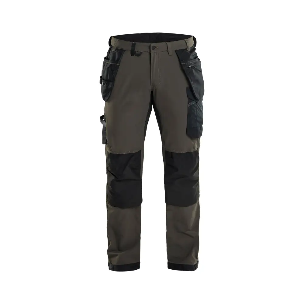 Blåkläder Craftsman trousers 4-way stretch 15221645 - Dark olive green/Black / C146