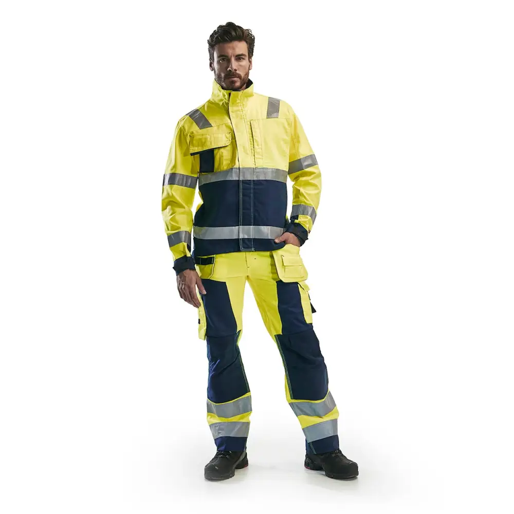 Blåkläder Hi-Vis craftsman trousers 15681811 - Hi-vis yellow/navy blue / C44