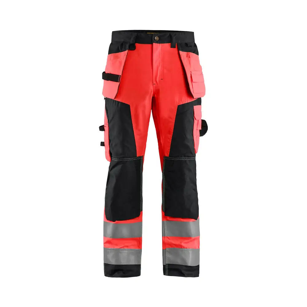 Blåkläder Hi-Vis craftsman trousers 15681811 - Red hi-vis/black / C44