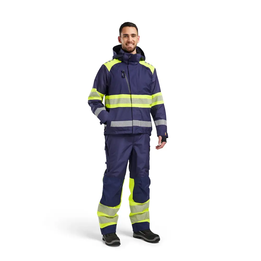 Blåkläder Hi-Vis Shell Jacket 44201977 - Navy blue/Hi-vis yellow / 4XL