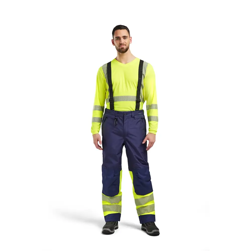 Blåkläder Hi-Vis Shell Trousers 18771977 - Navy blue/Hi-vis yellow / 4XL