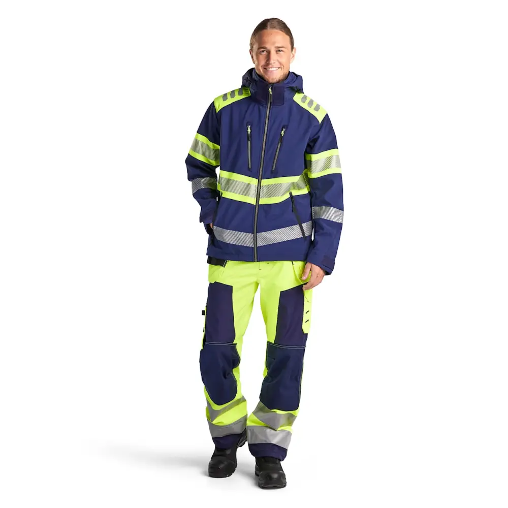 Blåkläder Hi-Vis Softshell craftsman trousers 15672517 - Hi-vis yellow/navy blue / C144