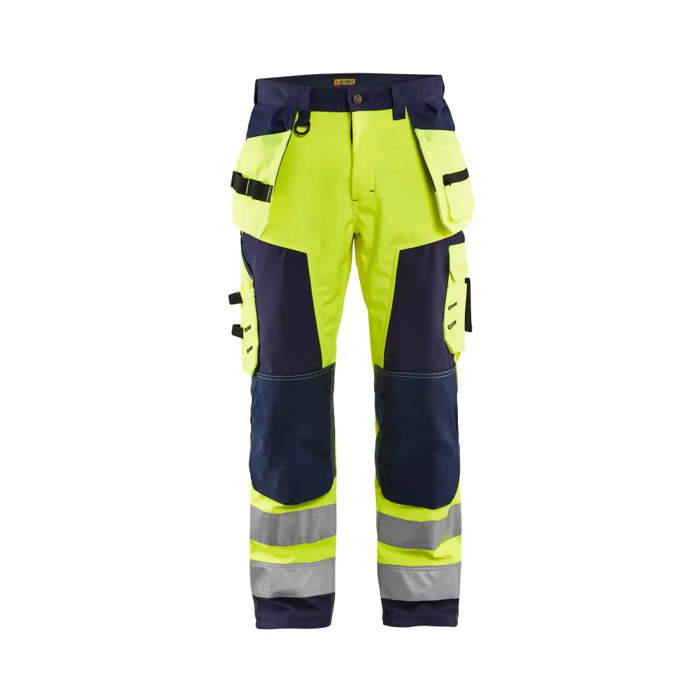 Blåkläder Hi-Vis Softshell craftsman trousers 15672517 - Hi-vis yellow/navy blue / C144
