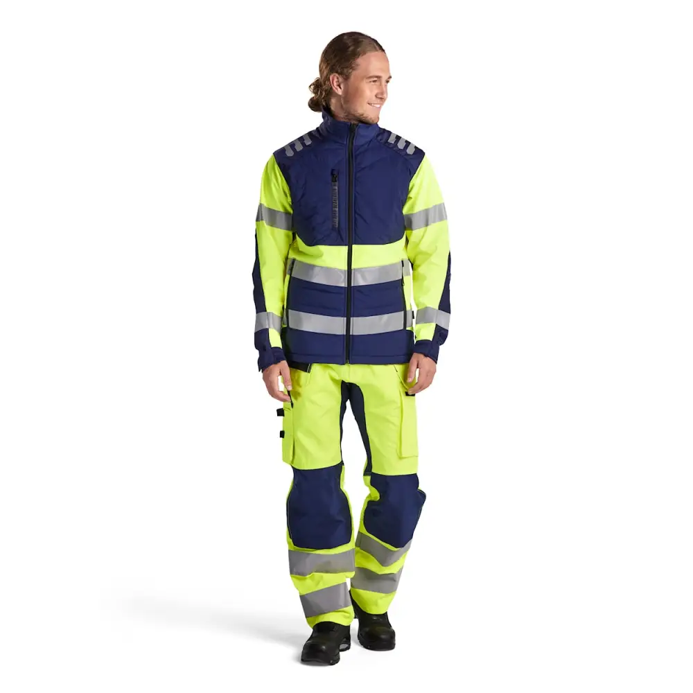 Blåkläder Hi-Vis Softshell jacket 44972513 - Navy blue/Hi-vis yellow / 4XL