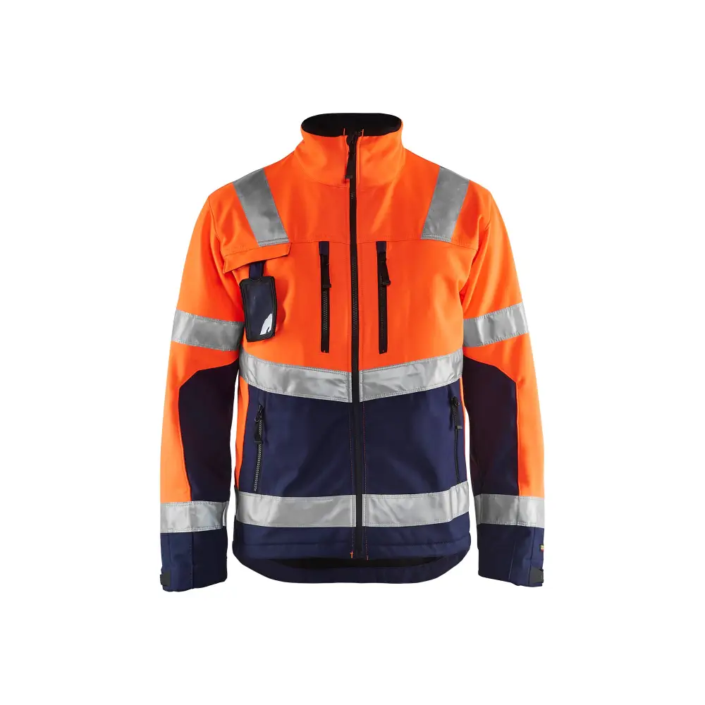 Blåkläder Hi-Vis Softshell jacket 49002517 - Orange/Navy blue / 4XL