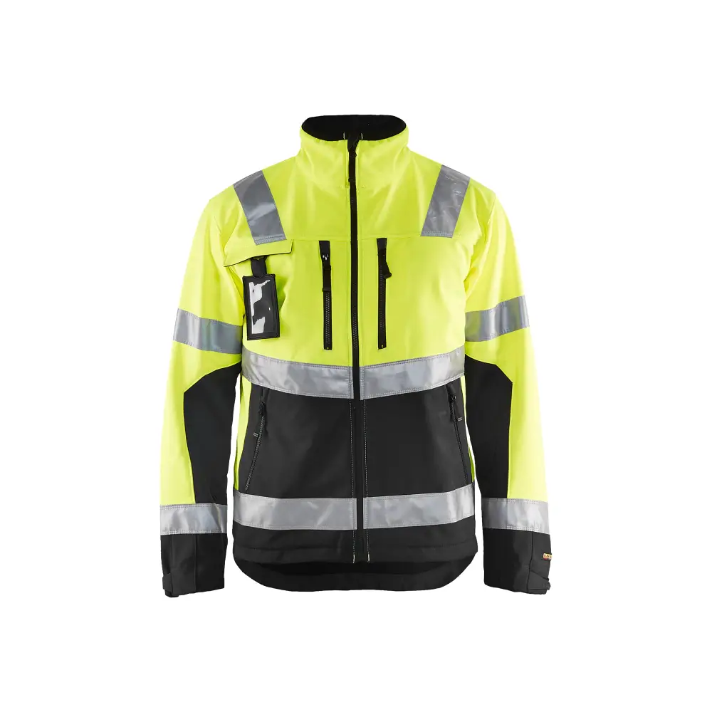 Blåkläder Hi-Vis Softshell jacket 49002517 - Hi-vis yellow/Black / 4XL